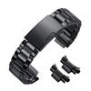 Universal Strap Stainless Steel Watch Band 18mm 20mm 22mm Folding Safety Buckle Arce End Bracelet Three Beads Belt Accessories