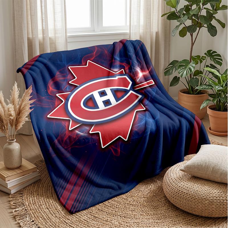Montreal Canadiens Flanell Fleece Decke Gemütlich Warm Überwurfdecke für Sofa Bett Reise Ganzjahresgebrauch