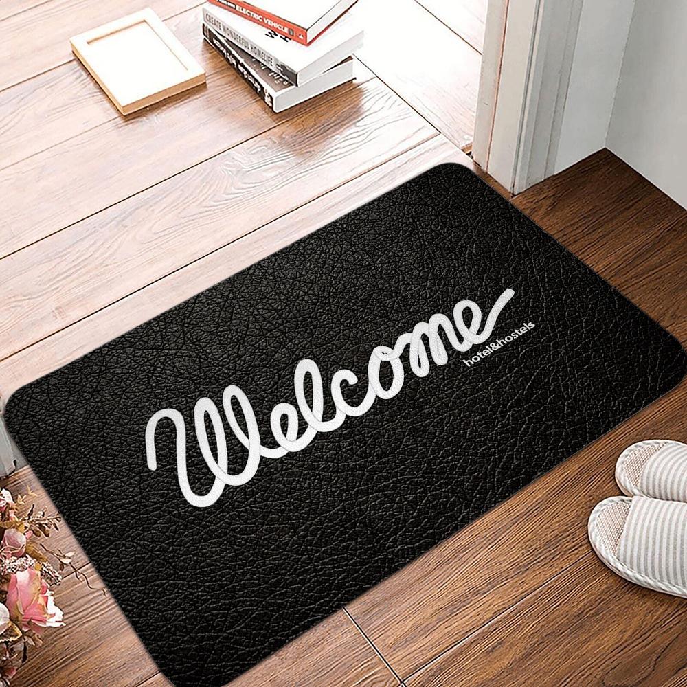 

Напольный коврик с буквенным принтом, приветственный коврик, нескользящий коврик для кухни, спальни, балкона, мягкий коврик для гостиной 40x60cm