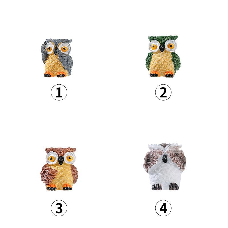 Owl Resin Small Ornament Miniature Landscape Decoration