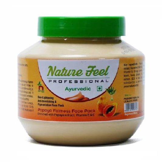 Осветляющая маска для лица с Папайей (500 г), Papaya Fairness Face Pack,  Nature Feel 28.375