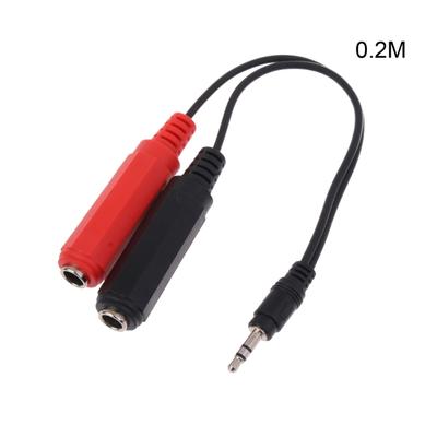 3.5 Small Three Core To Dual 6.35 Audio Cable 3.5mm Male Plug- To Dual 6.35mm Female Jack Adapter Audio Y Splitter Cable
