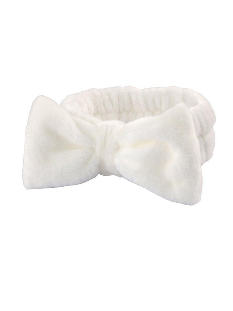 Spa Cosmetic Headband Bow Hair Band for Women Girls Makeup Washing Face Yoga Sports Fluffy Skincare Shower Head Wraps Elastic