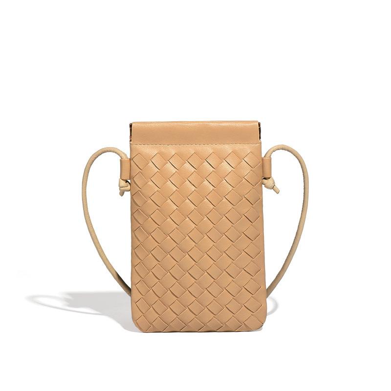 Borsa a Spalla Retro per Cellulare Intrecciata a Mano Moda Stile Casual Pochette da Donna