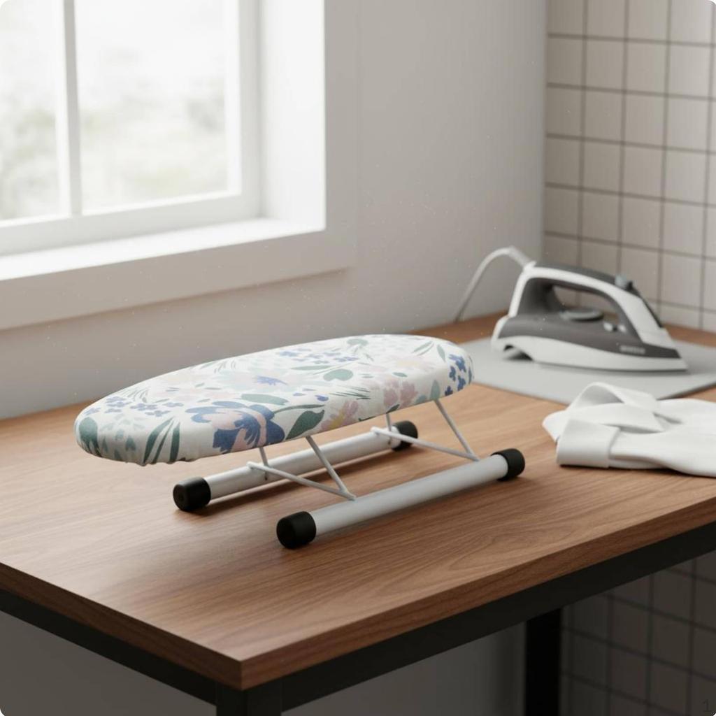 Sleeve Ironing Board Foldable Tabletop Space Saving Laundry Accessory for Students,