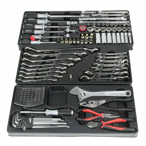 SK11 (SK11) 133-Piece Maintenance Tool Set, Black, for Various Maintenance Needs, SST-16133BK