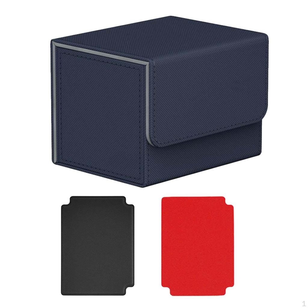 Card Deck Storage Box Protection with 2 Dividers Dice Collectible Game