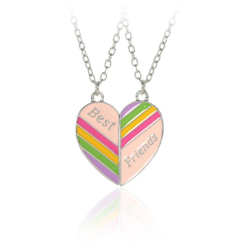 

Delicate Sequin Heart Necklaces for Women Girls Magnet Attract Butterfly Star BFF Charm Clavicle Chain Friendship Jewelry Gifts