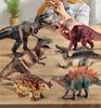 Weiche Dinosaurier-Spielzeuge für Kinder - Triceratops & Tyrannosaurus Rex Tierfiguren Set