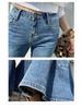 2025 Hoge Taille Retro Patchwork Wijde Pijp Jeans - Dames Lente/Herfst Losse Figuurcorrigerende Stijl