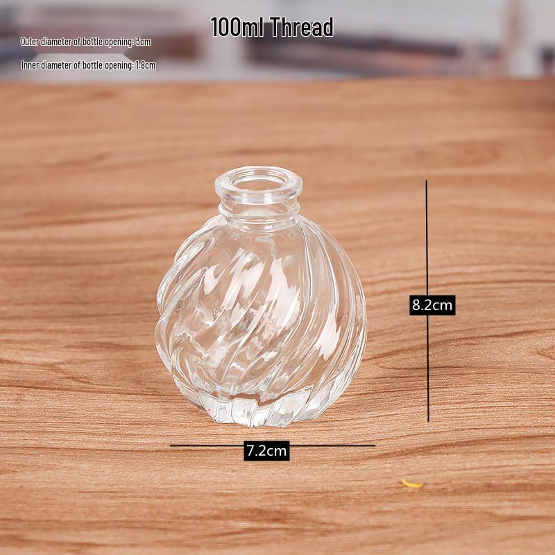 Retro Embossed Transparent Glass Vase: French-Inspired Luxury Home Decor for Living Room