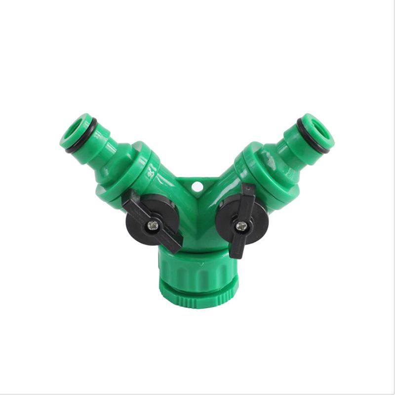 Car Wash Hose Connector: 4/6 Point Internal Thread Three-Way Adapter with Switch