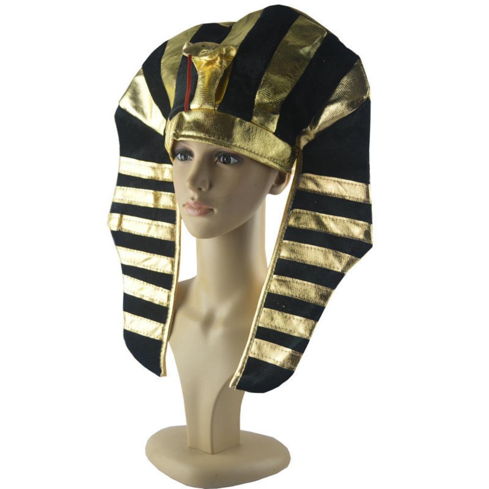 Snake Head Design Pharaoh Hat Funny Design Masquerade Headpiece Premium Egyptian Pharaoh Hat Props