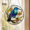 Durable Acrylic Bird Ornament Colorful Hummingbird Wall Hanging Decoration, Stained Suncatcher for Window Indoor Outdoor Decor, Decorative Pendant