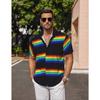 Men's Linen Short Sleeve Casual Button Down Shirt