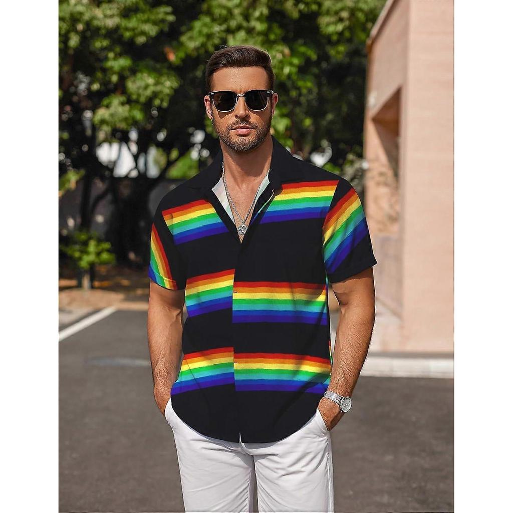 Men's Linen Short Sleeve Casual Button Down Shirt