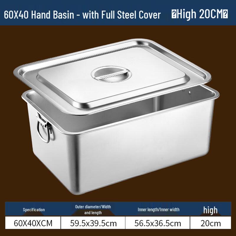 Anditai 304 Stainless Steel Deep Rectangular Food Pan