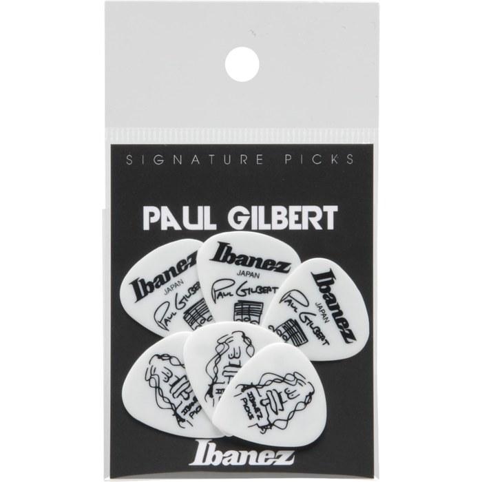 Ibanez Paul Gilbert Signature Pick 6-Pack (White) B1000PG Short Teardrop
