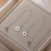 Dawapara Judaic Star of David Tassels Long Earrings for Women Minimalist Hexagram Threader Earrings Stainless Steel Jewelry