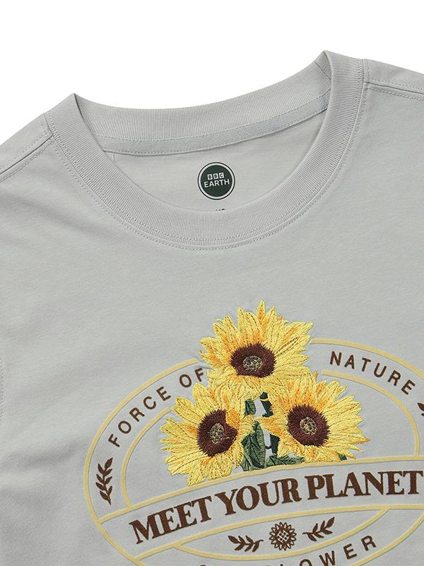 BBC EARTH Embroidery Point Short Sleeve T-Shirt_Mint