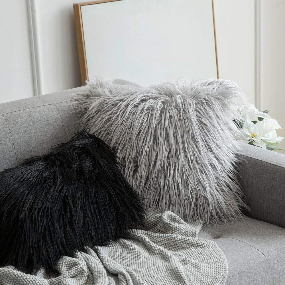 Soft Fur Plush Cushion Cover Home Decor Pillow Covers Living Room Bedroom Sofa Decorative Pillowcase 45x45cm Shaggy Fluffy Cover