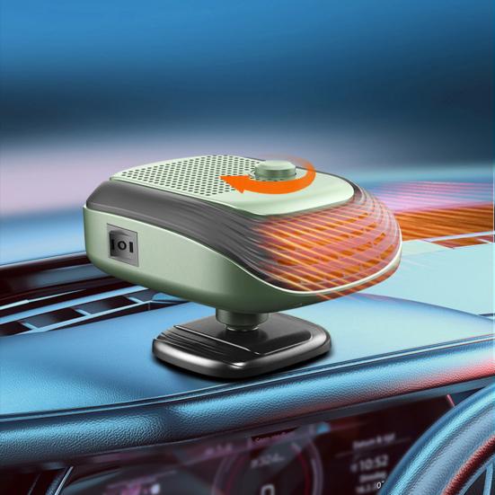 Car Heater Portable 2-in-1 Heated Cooling Fan Stable Heat Output Multi-Angle Air Supply Car Defroster Windshield Heater