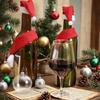 Festival Flaschenhüllen Kollektion 12 Stück Weihnachts-Schal Hut Dekorationen Vliesstoff Sicher für Kinder Tischplatte Feiertags-Styling