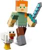 LEGO Minecraft Big Fig Alex and Chicken 21149 Building Blocks Toy for Boys