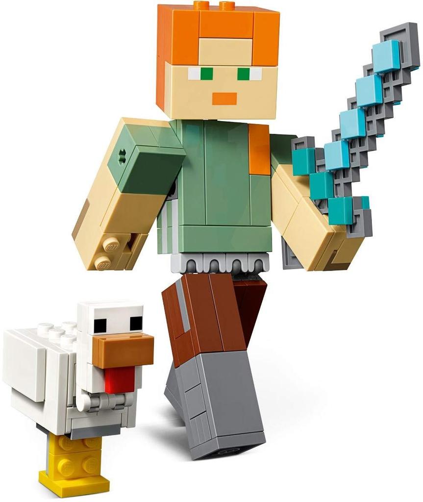LEGO Minecraft Big Fig Alex and Chicken 21149 Building Blocks Toy for Boys