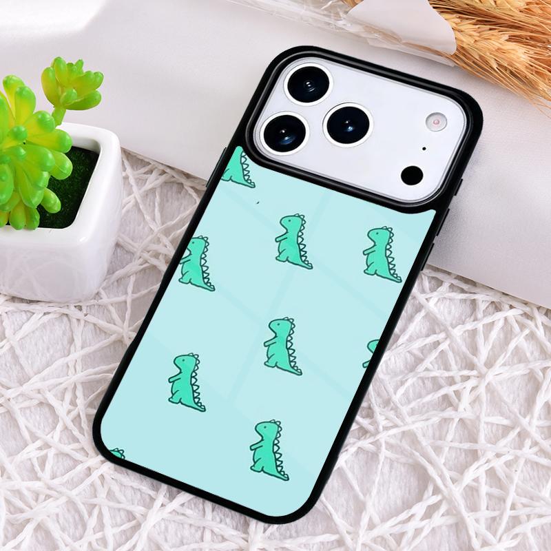 Cute Dino Phone Case for iPhone 17 Air 16 15 11 12 14 13 Pro Max Shockproof Cover