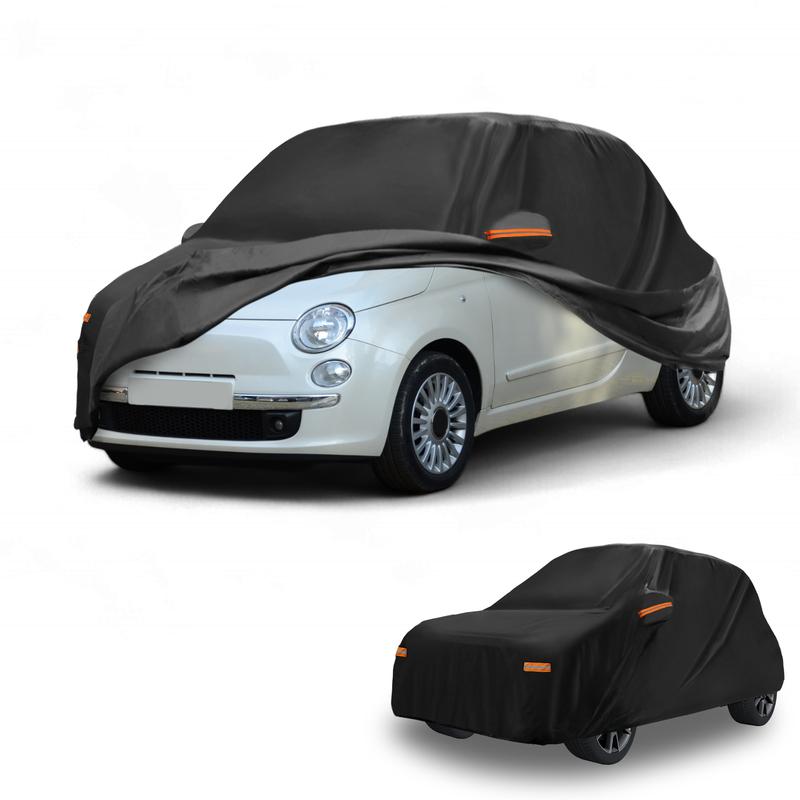 Motoforti Водонепроницаемый чехол для автомобиля на любую погоду для Fiat 500 2007- Черный 210D-PU