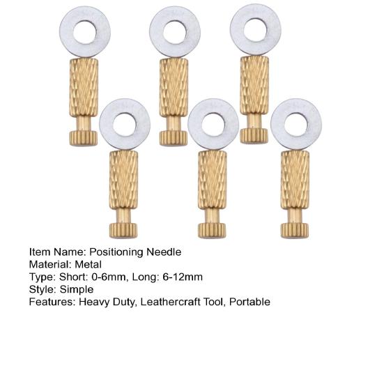 6ks Polohovací jehla z umělé kůže Kovová jehla pro těžký provoz Jehla z umělé kůže Udělej si sám šicí šicí špendlík z umělé kůže