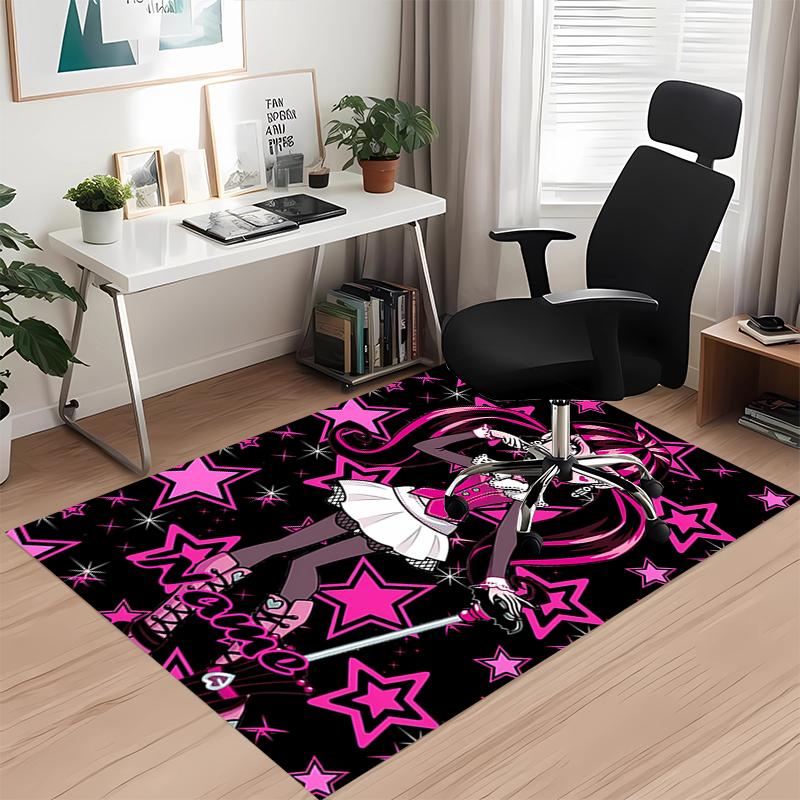 Custom Name Monster High Printed Carpet, for Office Chair Living Room Bedroom Kitchen Room Decor Gifts.