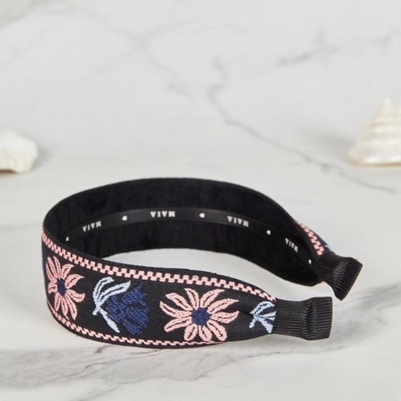 MAIA Flower Jacquard Hairband - Minja-type Pink