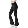 Women's Black Shark High-Waist Elastic Flared Pants