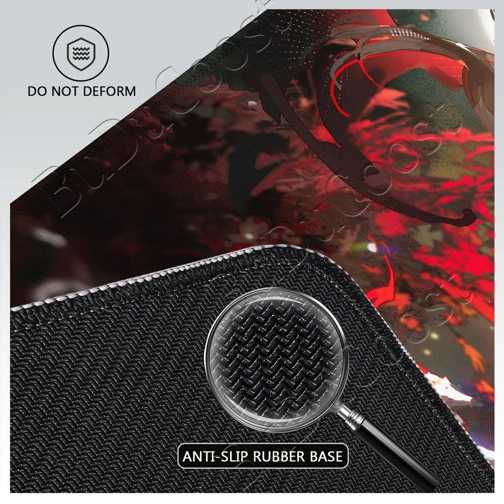 Mousepad New Hsin Wuthering Waves E-Sports XXL PC Gaming Large Non-Slip Base Stitched Edge Keyboard Laptop HD Printing Desk Mat