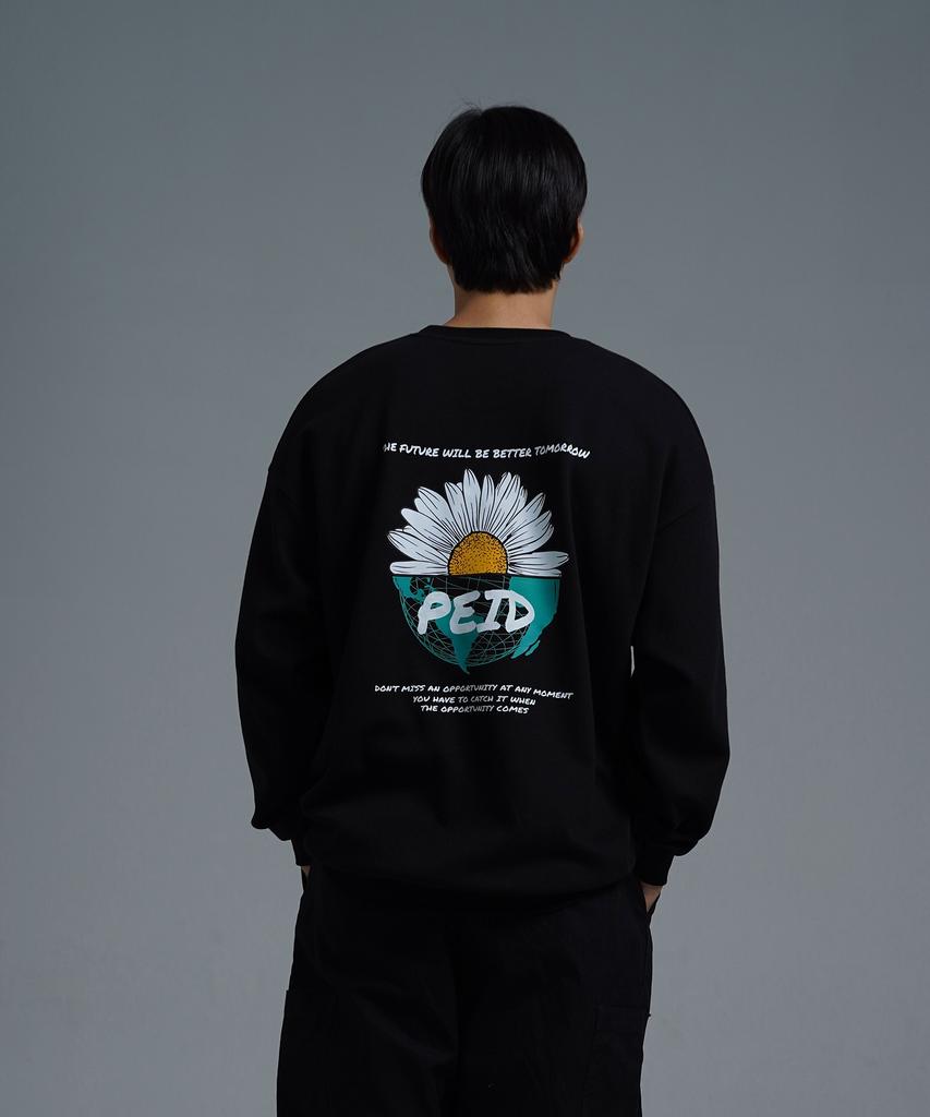 Peideu Pd Half Daisy Oversized Sweatshirt 2 Colors