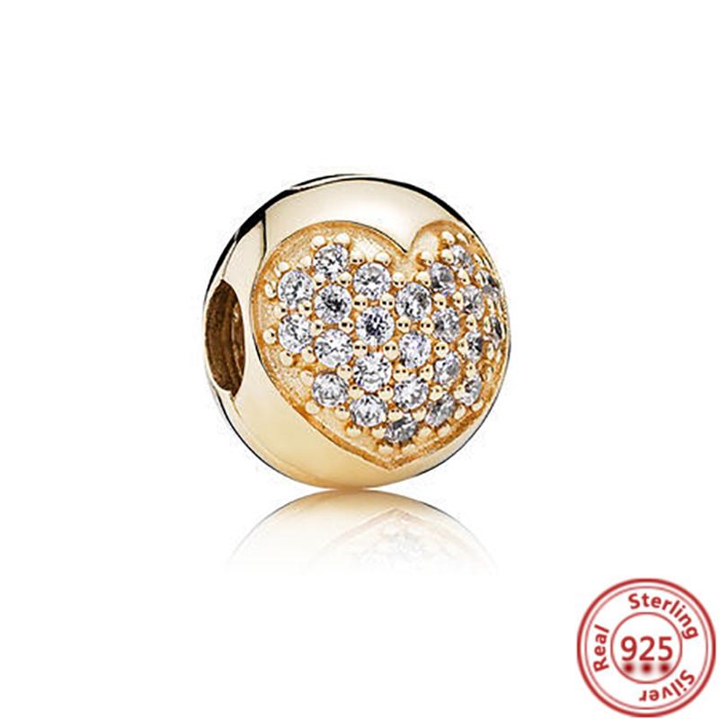 925 Sterling Copper Colorful Zircon Month Star Sign Zodiac Pendant Golden Beads Fit Original Pantaro Charms Bracelet DIY Zircon