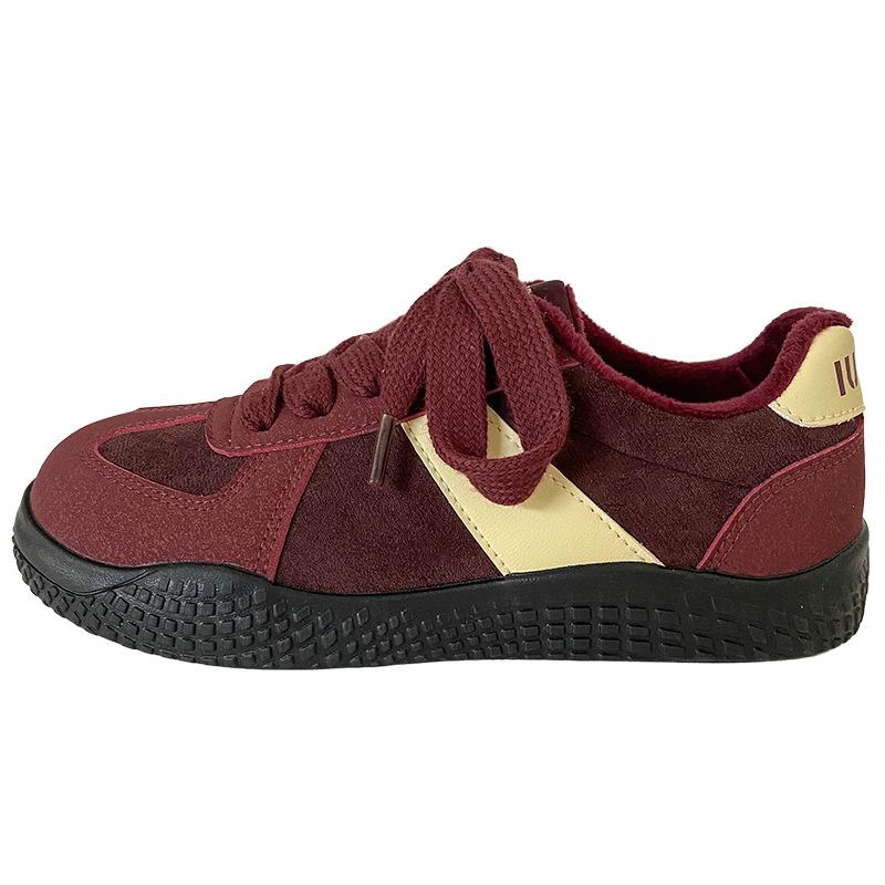 

BE-6799 Зимние Новые Хлопковые Ботинки Женские Две Хлопковые Теплые Нишевые Ботинки на Платформе 2024 Новая Корейская Версия Ретро Обувь Dexun 35 красный