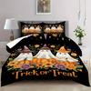 3pcs Cute Halloween Ghost Digital Printed Bedding Set Cozy Duvet Cover King Queen Twin Single Size Halloween Gift Bedroom Decor