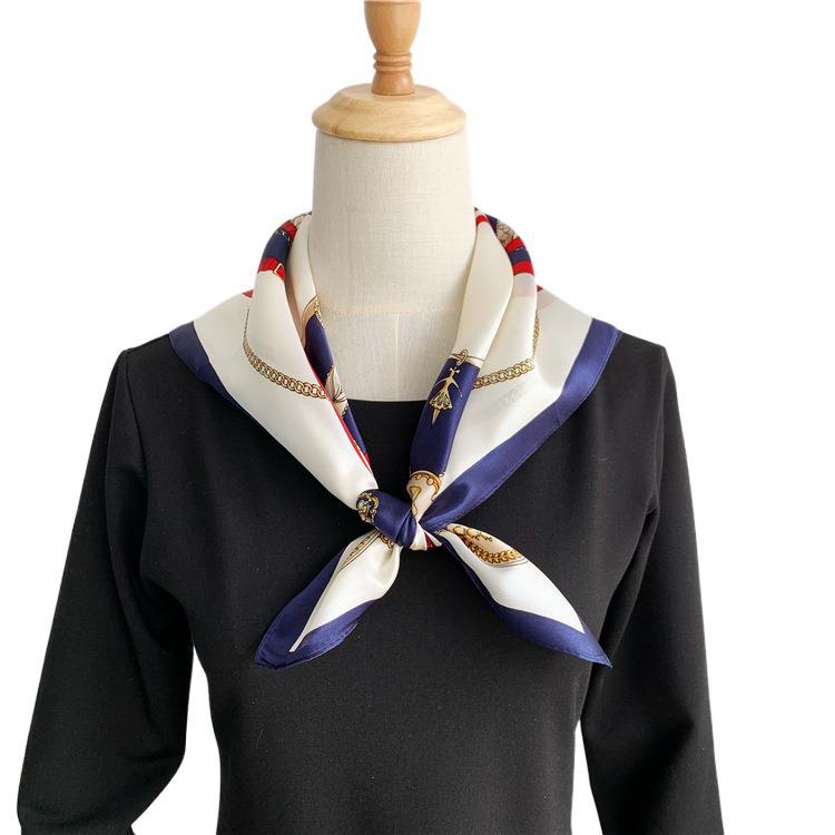 Spring Versatile Mulberry Silk Scarf Women'S Satin Silk 70 Square Scarf Spring And Summer Scarf Silk Scarf