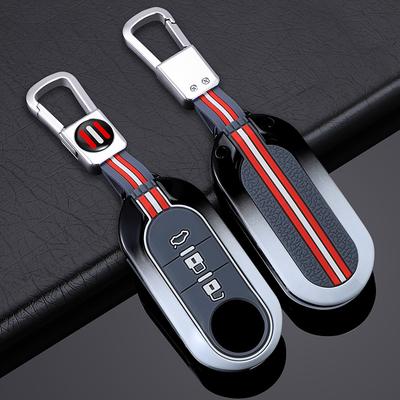 Alliage de Zinc Voiture Clé Télécommande Pliante Étui Coque Fob pour Fiat Ducato 500 500L Panda Grande Punto Lancia Musa Accessoires Voiture