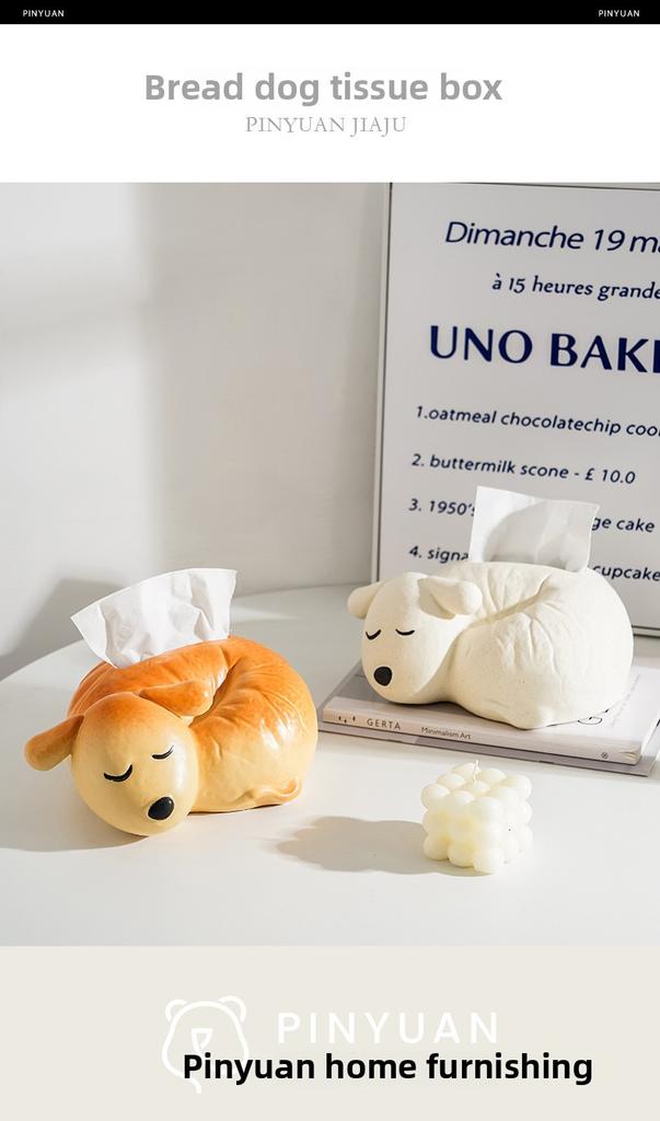 Ceramics Dog Removable Tissue Box Coffee Table Desk Storage Decoration Animal Ceramic Tissue Box Bedside Table Paper Towel Case