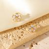 316L Stainless Steel White Zircon Flowers Stud Earrings For Women 2025 Fashion Ear Needle Waterproof Jewelry Lady Gift CDN