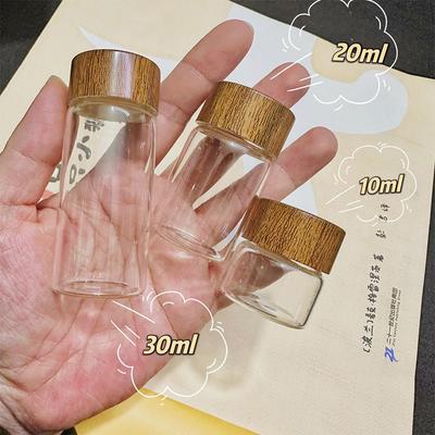 שפופרת זכוכית פולי קפה עם כלי עץ שפופרות בבקבוק אחסון דגנים קופסאות אטומות מעץ