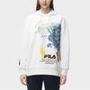 Fila X Van Gogh Collaboration Series Van Gogh Museum 2.0 Plant Print Letter Hoodie Women Hoodies Cloud-White F11W318207FWT