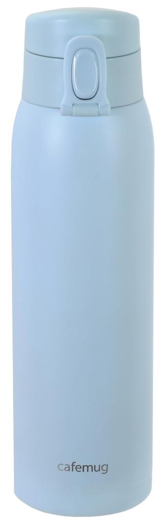 PEARL METAL Cafe Mug Grace Lightweight Mug Vacuum Insulated 650ml Pale Blue One-Touch HC-547