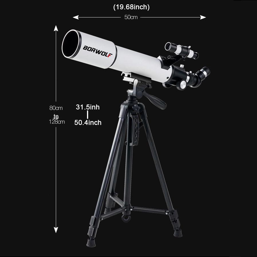 BORWOLF 70500 HD Teleskop Astronomiczny do Obserwacji Gwiazd i Księżyca