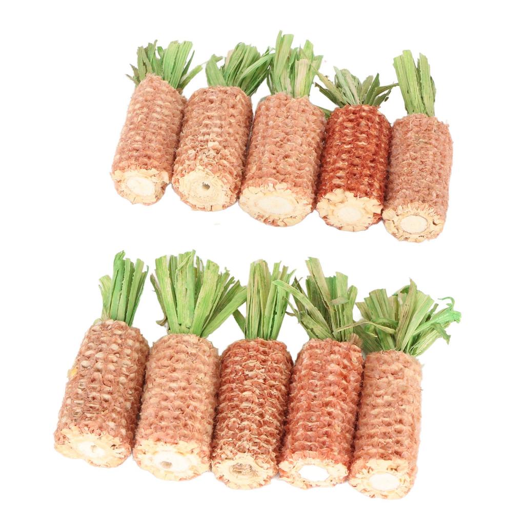 10 szt. Chomik Kolba kukurydzy Zabawka w kształcie marchewki Do ścierania zębów Królik Kolba kukurydzy Zabawka do żucia dla chomika świnki morskiej