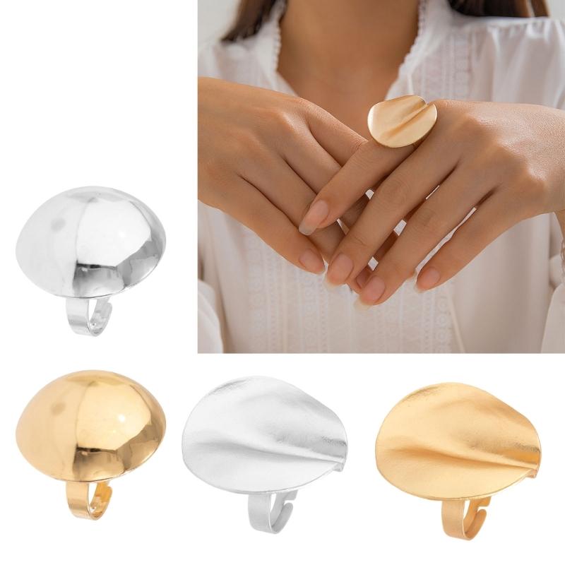 Geometric Band Ring Punk Style Alloy Texture Adjustable Rings Suitable for Fashion Enthusiasts Present Multiple Sizes